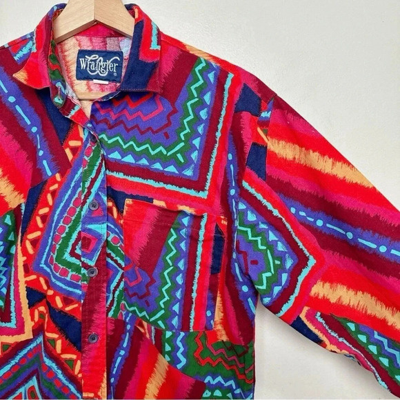 Wrangler Vintage Retro Button Down Rodeo Shirt - Picture 6 of 14